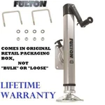 Fulton F2 Trailer Jack 2000 Lbs Pivoting Footplate Bolt-on 4"&5" Frames 10" Lift. Fixed Price $409.99.