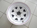 Americana 14" X 5.5" Steel White Trailer Rim Wheel - 20352. Fixed Price $49.99.