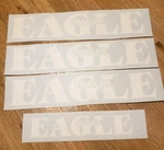 Eagle Boat Trailer Decals Stickers (set Of 4) Gloss White 15X3" Fast Usa. Fixed Price $44.00.