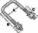 Seachoice Square U-bolt 7/16 X 3-1/16 4-5/16. Fixed Price $14.84.