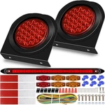 4 Inch Horse Round Boat Led Trailer Light Kit With Mounting Brackets, Red. Fixed Price $57.99.