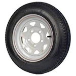 Kenda Loadstar 480-12 Lrc Utility Trailer Tire And 5-HOLE Custom Spoke Wheel. Fixed Price $64.99.