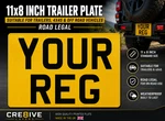 11X8 Square Rear Number Plate Yellow 4X4 Trailer Caravan Road Legal Mot. Fixed Price $13.40.