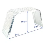 Aluminum Boat Trailer Fender Diamond Tread Plate Square 10" X 34" 16.5". Fixed Price $107.27.