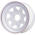 Carlisle 15X6 5-ON-5 White Steel Trailer Wheel With Pin Stripes. Fixed Price $200.99.