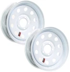 2-PACK Trailer Wheel 15X5 Inch Lug On 4.5 Modular White Rim. Fixed Price $95.99.