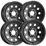 (set Of 4) Vision 70 Trailer Mod 15X6 5X5" +0MM Black Wheels Rims 15" Inch. Fixed Price $227.96.