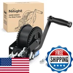 Nilight Boat Trailer 2000 Lbs Hand Crank Heavy Duty Winches Wit. Fixed Price $67.80.