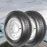 2*ST205/75D15 Trailer Tires Lug On 4.5" Camper Boat Farm Hauler. Fixed Price $179.99.