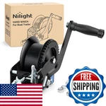 Nilight Boat Trailer 1200 Lbs Hand Crank Heavy Duty Winches Wit. Fixed Price $46.23.