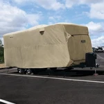 Adco 74842 Travel Trailer Cover Tan, Up To 24'. Fixed Price $319.39.