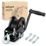Nilight Boat Trailer 1200 Lbs Hand Crank Heavy Duty Winches Wit. Fixed Price $41.53.