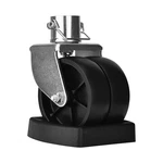 Rockane Dual 6'' Trailer Jack Swivel 2000LBS With Chock, Sliver And Black. Fixed Price $63.93.