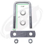 Galvanized Trailer U-bolt With Frame Strap 2 1/8" X 4" And. Fixed Price $9.95.