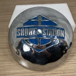 Vintage Shore Station Boat Anchor Trailer Baby Moon Hubcap Wheel Cover Blue. Fixed Price $18.99.
