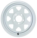 Ecustomrim Trailer Wheel 15X5 Inch Lug On 4.5 Center White Spoke. Fixed Price $59.94.