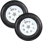 2-PACK Radial Trailer Tire Rim ST225/75R15 Lrd Lug On 4.5 White Spoke Wheel. Fixed Price $259.99.