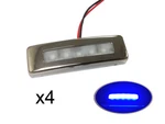 Pactrade Marine 4PCS Boat Trailer Rv SS304 Courtesy Led Light Blue Top IP67. Fixed Price $53.95.