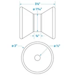 Seachoice 56300 Bow Roller, Bulk. Fixed Price $12.00.