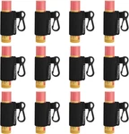 Homakover 12 Pack Compact Clip-on Lipstick Holder Keychain, Balm Black. Fixed Price $17.99.