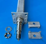 Galvanized Boat Trailer Axle 87.5" Hub Face 3,500LBS W/ Brake Flange Square Tube. Fixed Price $335.00.