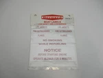 Marine Boat Self Adhesive Waterproof Labels For Safety & Convenience. Fixed Price $10.00.