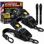 Retractable Boat Trailer Tie Down Straps 2PK Marine Ratchet Transom 3300LB. Fixed Price $49.00.