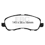 Ebc Disc Brake Pad Set - Front Redstuff Premium Street Fmsi D866 2011 Thru Fits. Fixed Price $144.01.