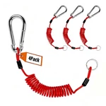 4-PACK Breakaway Cable Trailer Safety Rope Emergency Coiled Red Uv-resistant. Fixed Price $41.94.