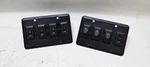 Black Quad 4 Gang On/off 12 Volt Light Switch Rv Marine Camper Trailer. Fixed Price $25.00.