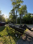 12FT Turnkey Bass And Duck Hunting Boat! V-bottom W/ Trailer 8HP Evinrude. Fixed Price $2500.00.
