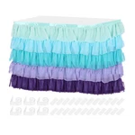 Meccanixity Pack 14FT Bluepurple Tutu Skirt, Ruffle Tablecloth For Re.... Fixed Price $80.82.