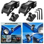 Aluminum Hood Latches Catch Kit Compatible With Jeep Wrangler Jku 2007-2018. Fixed Price $27.59.