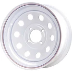 Carlisle 12X4 On Modular Steel Trailer Wheel - White With Pin Stripes. Fixed Price $42.31.
