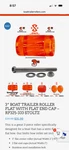Inch Stoltz Polyurethane Boat Trailer Bow Roller Kit With Caps RP-325-333. Fixed Price $30.00.