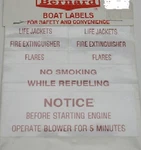 Marine Boat Self Adhesive Waterproof Labels For Safety & Convenience. Fixed Price $10.00.