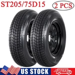 Pack ST205/75D15 Trailer Tires With 15" Rims Lug On 4.5 Black Us. Fixed Price $179.99.