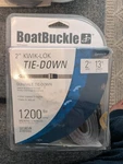 Boatbuckle Gunwale Tie-down 13FT -1200 Lbs- Pack Of 3- Brand New. Fixed Price $15.00.