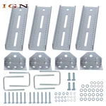 4PACK 8" Galvanized Swivel Top Bunk Bracket Kit For 2 3 Boat Trailer Crossmember. Fixed Price $37.06.