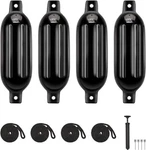 Kemimoto Fenders Bumpers For 15-35FT Boat, 4 Pack 5.5*20, Black. Fixed Price $80.60.