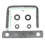 Galvanized Trailer U-bolt With Frame Strap 4 1/8" X 3" And 6". Fixed Price $10.00.