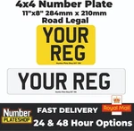 11X8 Square Rear Yellow Number Plates 4X4 Trailer Caravan 100% Mot/road Legal. Fixed Price $32.40.