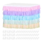 Meccanixity Pack 14FT Multicolored Tutu Skirt, Ruffle Tablecloth For .... Fixed Price $67.93.