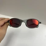 Oakley Juliet 2.0 X-metal Polarized Sunglasses Ruby Lenses/matte Gray Frames. Fixed Price $130.00.