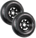 2-PACK Radial Trailer Tire Rim ST205/75R14 In. Lrd Lug Black Spoke Wheel. Fixed Price $197.99.