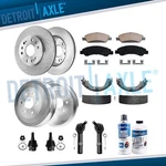 14PC Front Rotors Pads Rear Drums Shoes Ball Joints For Silverado Sierra 1500. Fixed Price $308.22.