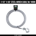 Curt 7/32 X 50 Foot Steel Winch Cable With Hook 5600 Lbs Capacity 29461. Fixed Price $62.99.