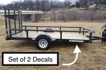 Karavan Replacement Trailer Decal Stickers - Set Of 2 18 White Boat Utility. Fixed Price $21.45.