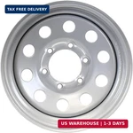 Ecustomrim Trailer Wheel 15X6 Lug On 5.5 Inches, Silver. Fixed Price $97.95.
