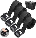 Pcs 3.93FT Reusable Lashing Straps With Buckles (antirust 1" X 47.2", Black. Fixed Price $17.72.